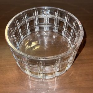 NEW 6” Block Design Glass Bowl